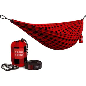 GRAND TRUNK TrunkTech Double Hammock| Ultra-Strong & Lightweight| 11 ft Hammock with Ripstop Nylon| 500 lb Capacity| Fast-Drying & Weather-Resistant| Heritage