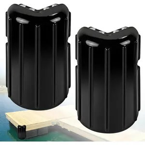 Dock Bumpers Dock Corner Bumper Fender Marine Boat Dock Bumpers for Edge Corner,Inflatable Dock Protection,Soft UV-Resistant Marine-Grade Vinyl,Stainless Steel Mounting Hardware Included,8"x16"