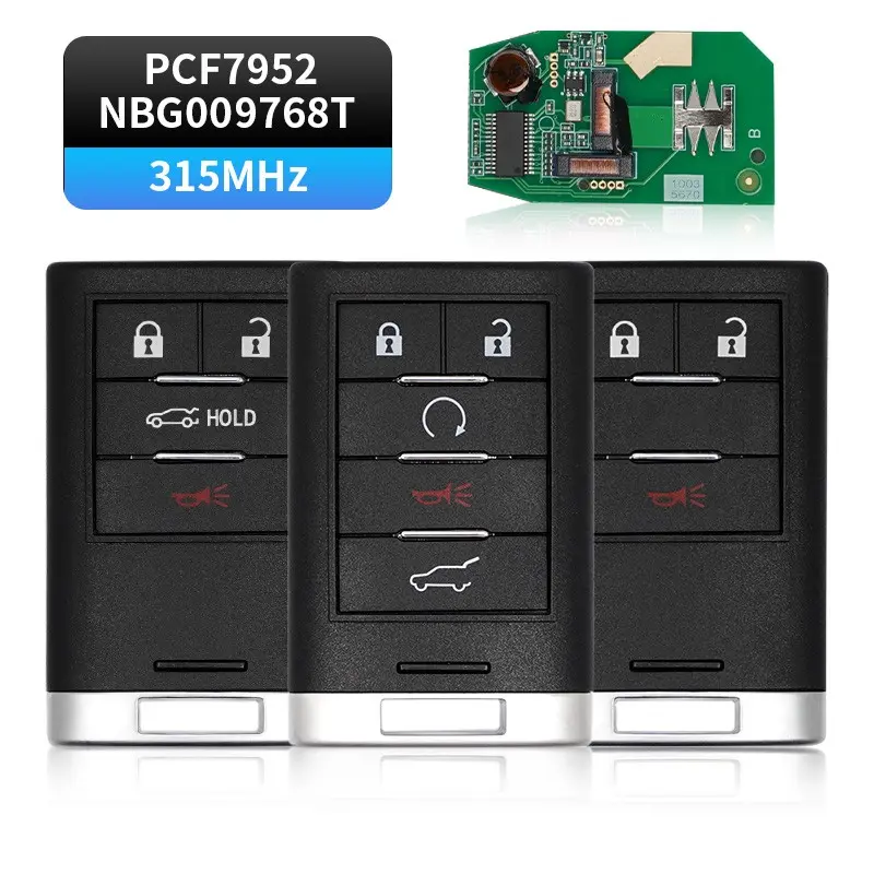 For Cadillac ATS SRX CTS XTS DTS 2010 - 2014 Keyless Smart Remote Car Key Fob FCC:PCF7952-NBG009768T 315MHz Locksmith