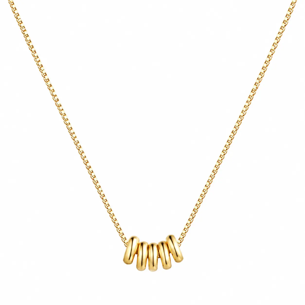 14K Gold Plated Necklace for Women, Minimalist Ring Pendant Choker Necklace, Dainty Gold Chain Necklace with Adjustable Extension, Elegant Everyday Jewelry for Women, Delicate Gift for Her