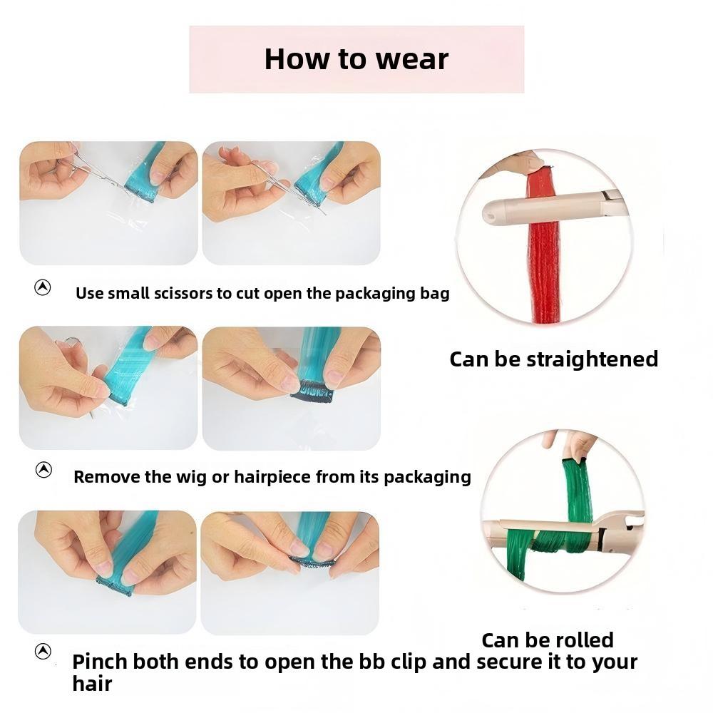 DB-One Piece Long Curly Hair Extensions for Women Ombre One-Clip Hairpiece-DB