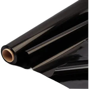 Black Cellophane Wrap Roll,Colorful Cello 34 In Wide X 100 Ft Long, Translucent Colored Cellophane Wrapping Paper for Gift Baskets Wrap, Treats, Holiday, DIY Arts Crafts Decoration (Black)