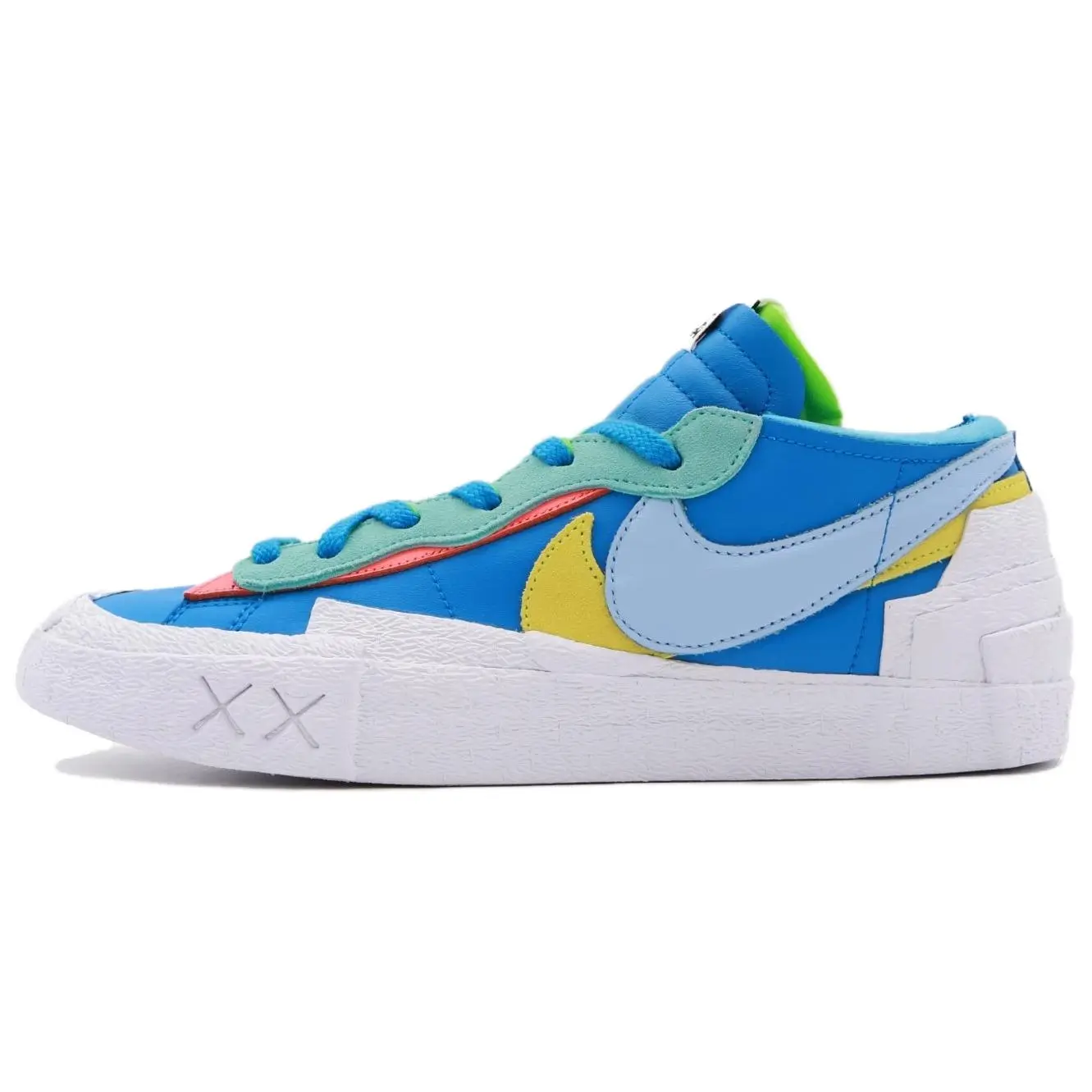 Nike x Sacai x KAWS Blazer Neptune Blue Deconstructed Low-Top Sneakers Unisex Verifiable, with credentials and supporting global authentication