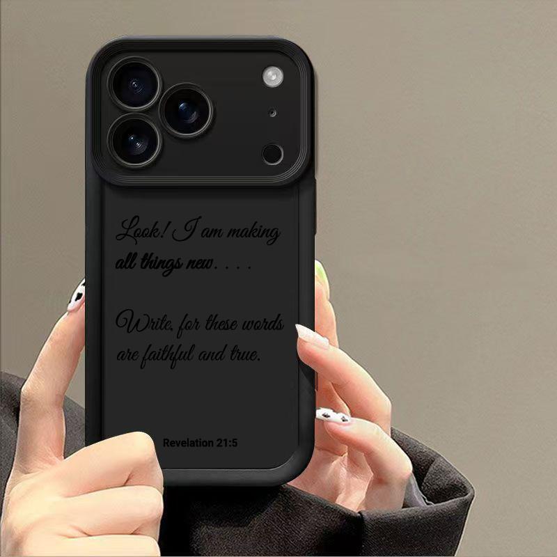 1PC Christian Revelation 21:5 All New Things Pattern Phone Case,Compatible with iPhone X/11/12/iPhone 13 Phone Case /14/15/16/17 Pro Max/Plus/Air & Samsung Galaxy,Military-grade drop protection, soft silicone, perfect gift for faith lovers.