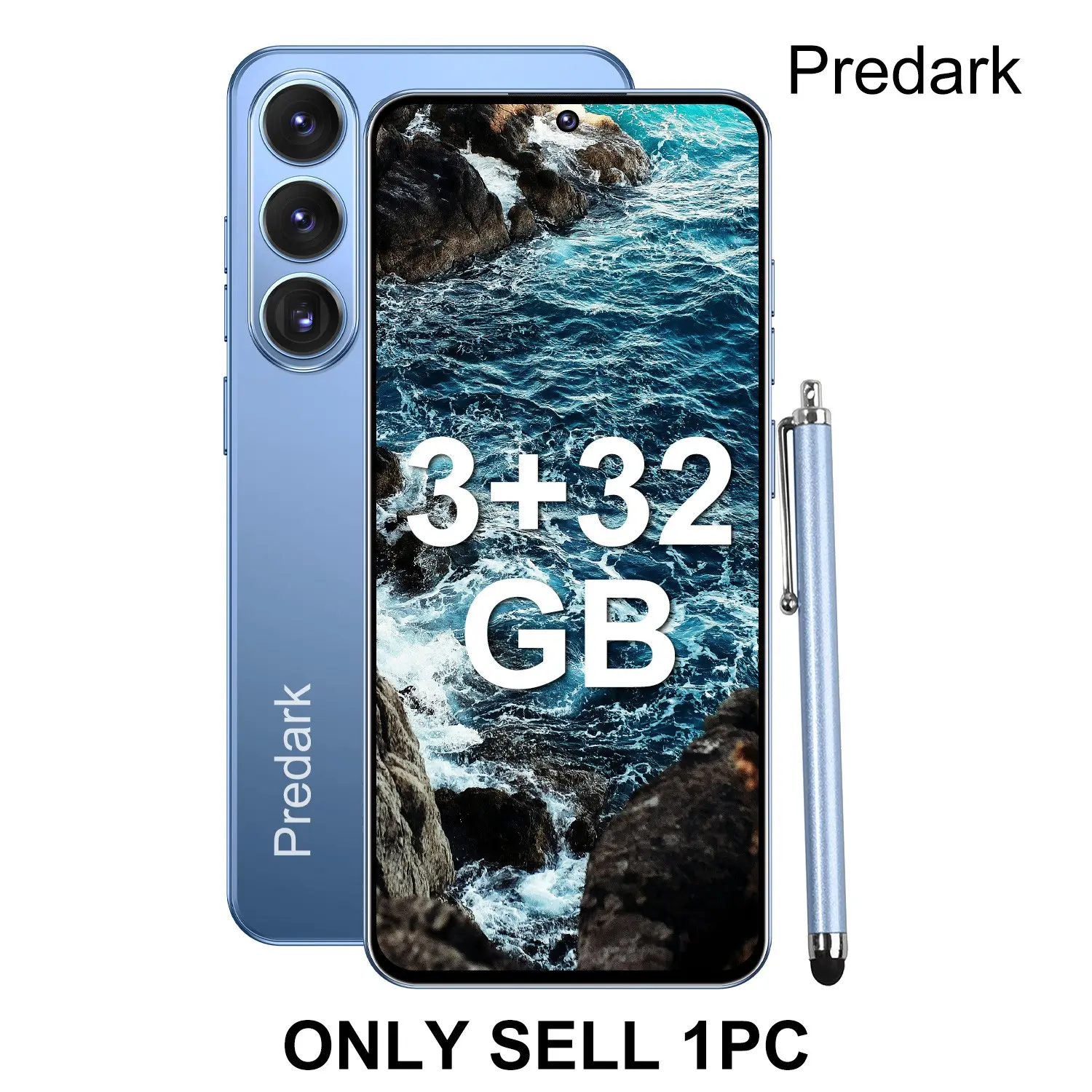 Predark S25 Max Smartphone, 6.56-Inch Large Screen, 3+32GB RAM Storage, Dual Camera, 3200mah Battery, Android 12, 4g Dual Sim