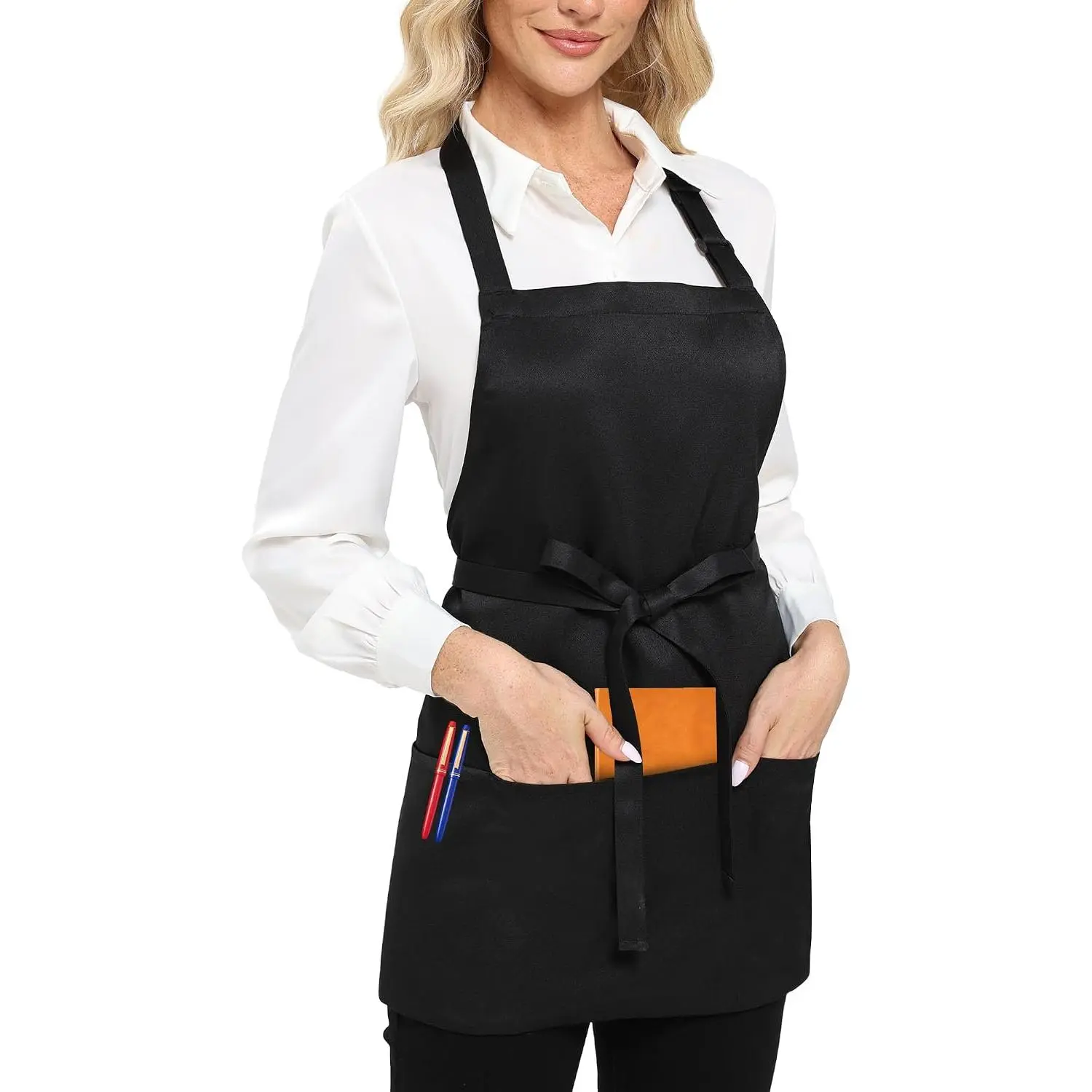Unisex Adjustable Three Pocket Apron-Chef Kitchen Cooking，Restaurant Server