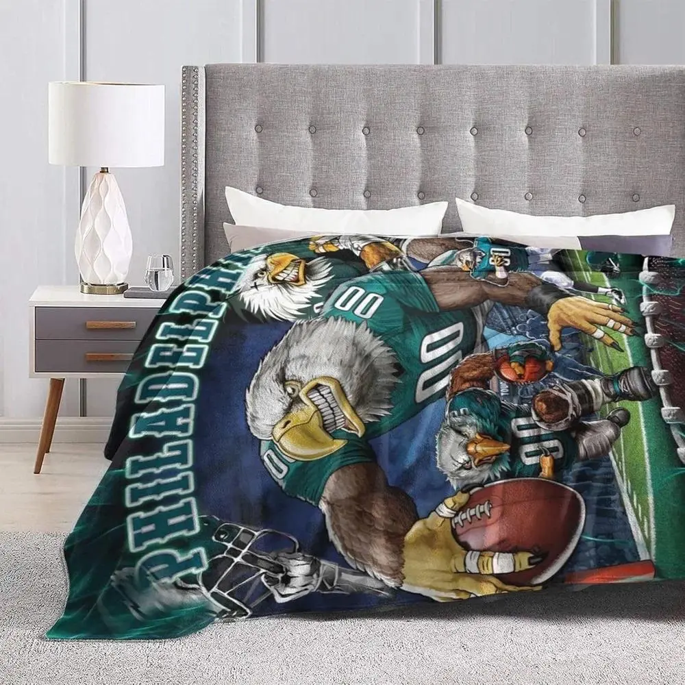 Ea-gles Football Blanket, Soft Cozy Throw with Team Spirit Design, Perfect Gift for Sports Fans and Home Decor