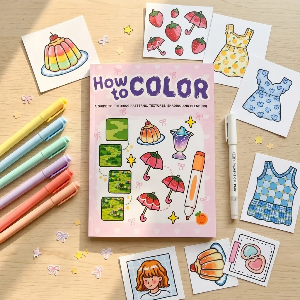 How to Color: Simple Step-by-Step Guide to Coloring Patterns, Textures, Shading, and Blending