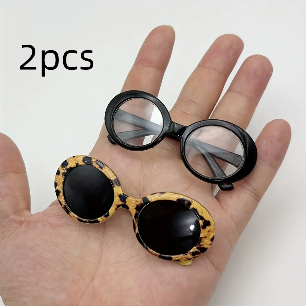 2 Pairs Pet Sunglasses for Cats, Kittens and Small Dogs, 3.15 Inch Pet Glasses, Fashionable Pet Accessories and Photography Props
