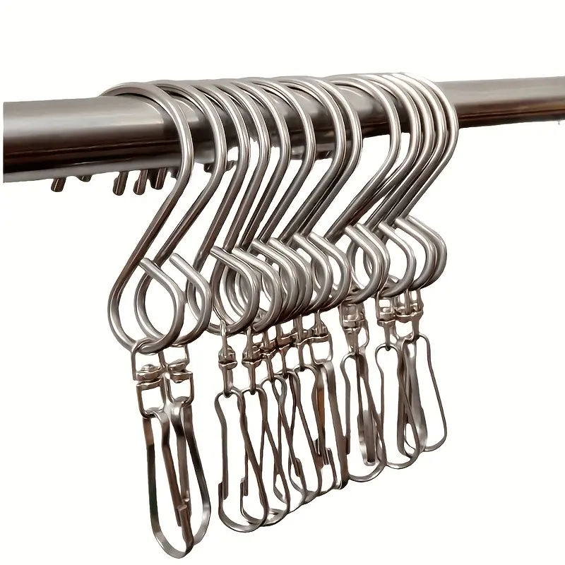 8-Piece Stainless Steel Rotating Hooks for Wind Chimes, 360-Degree Rotation, Outdoor Decor, Party Supplies, Crystal Twister, Swivel Metal Hook