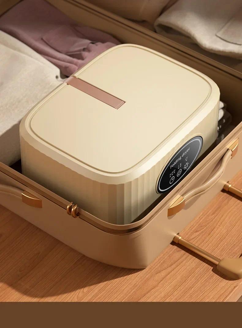 Mini Portable Folding Dryer with US Plug - Timing Function Energy Saving Three Colors - Space Saving for Business Travel Tourist Apartments Household Items Home Appliances