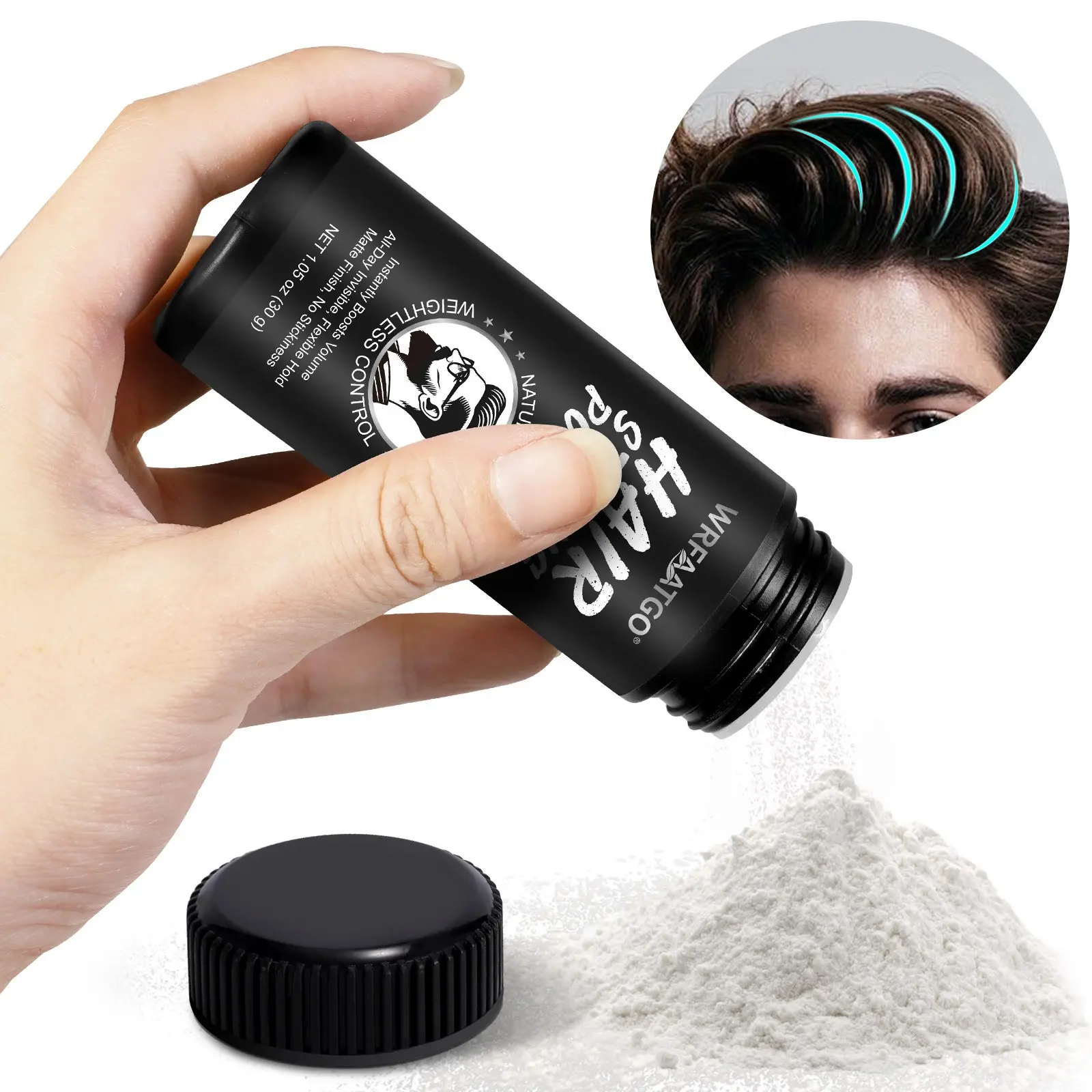Men's Volumizing Styling Powder, Strong Oil-Control Styling Powder, Long-Lasting Matte Root-Lifting Powder—the perfect gift for Father's Day or for your boyfriend