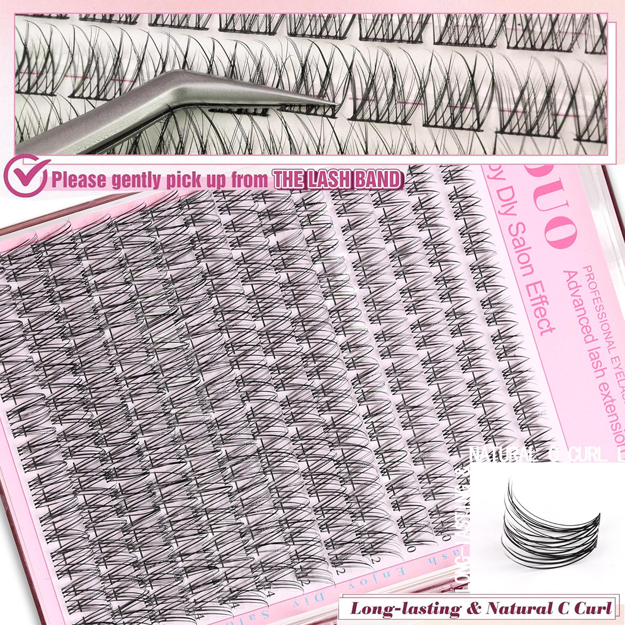 Natural Look Eyelash Extensions, 1 Box Individual DIY Cluster Lashes, Self-Application Curly False Eyelashes for Women & Girls, False Lash Clusters, Eye Makeup Cosmetic