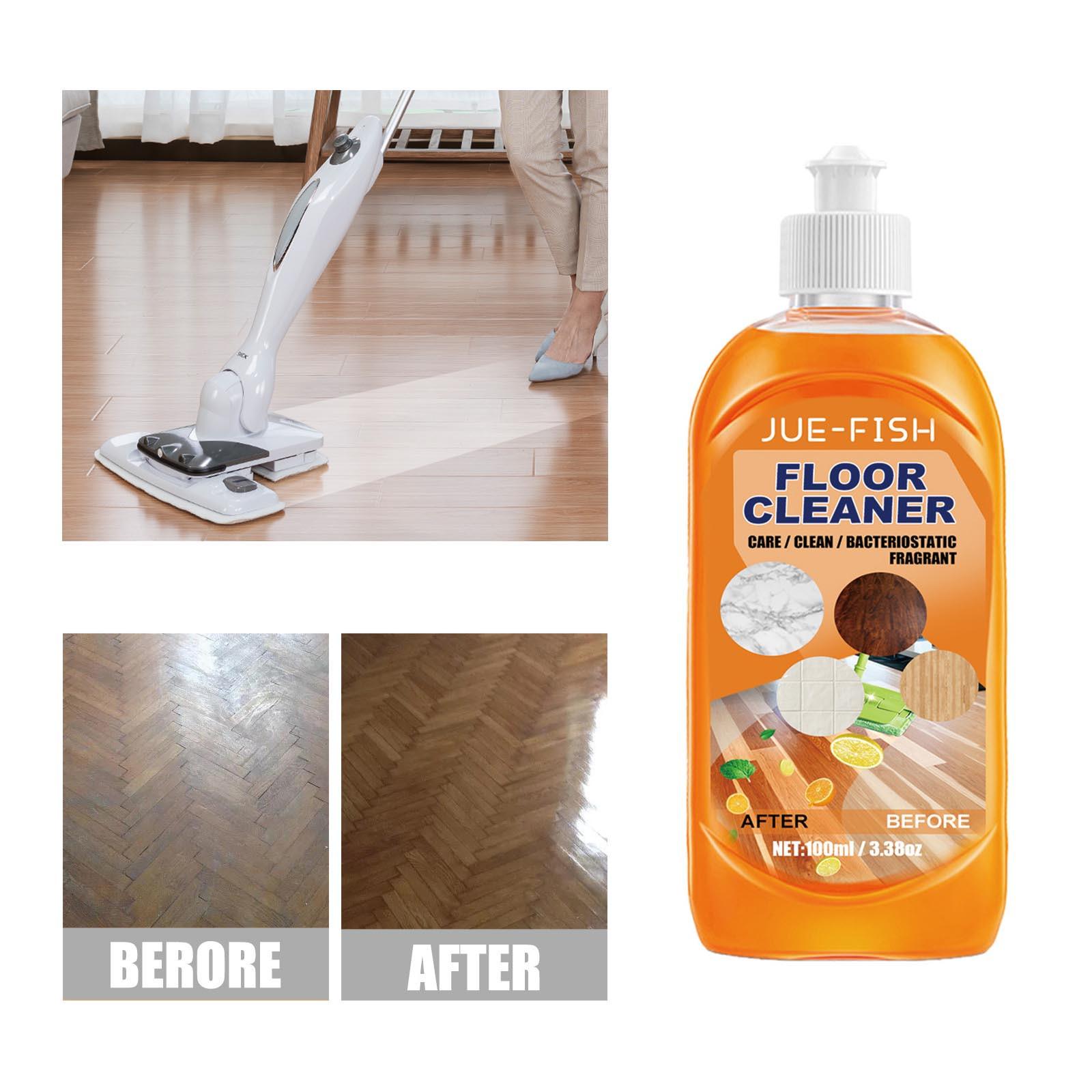 Jue-Fish Floor Cleaner, Wood Floor Cleaning Polishing Brightening Strong Decontamination Descaling Tile Cleaner