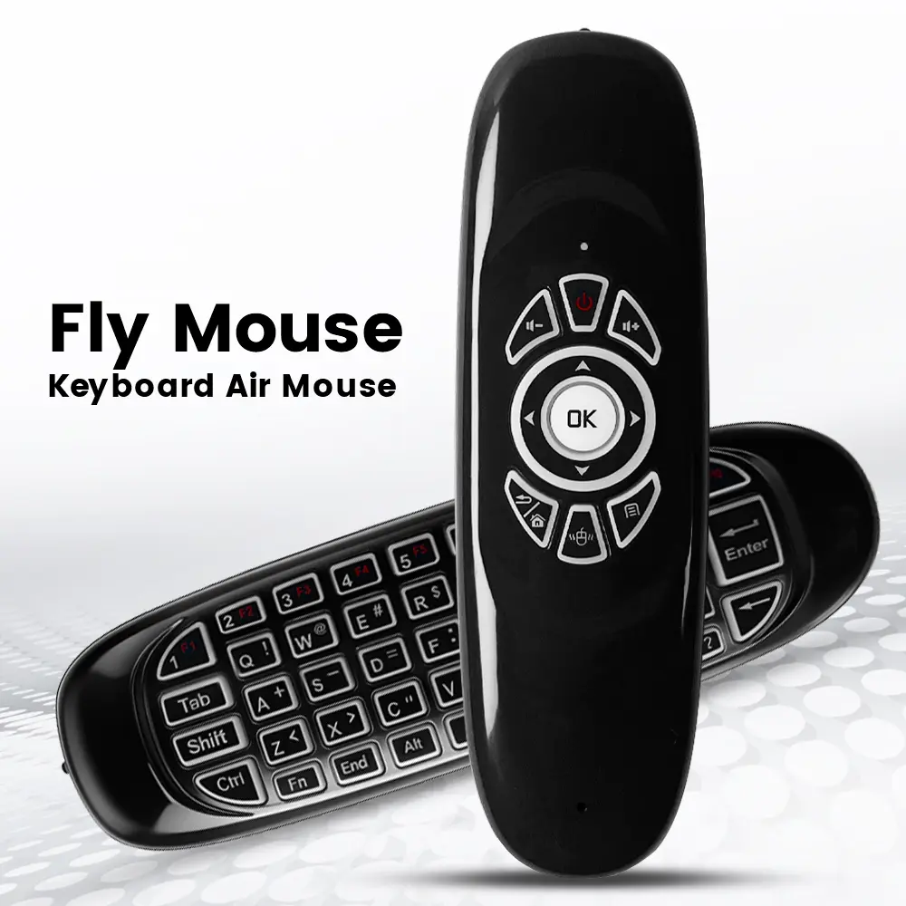 Rechargeable Bluetooth Mini Keyboard with Touchpad Fly Mouse Wireless Remote Control for Android TV Box Windows Office Travel Ergonomic Handheld Design