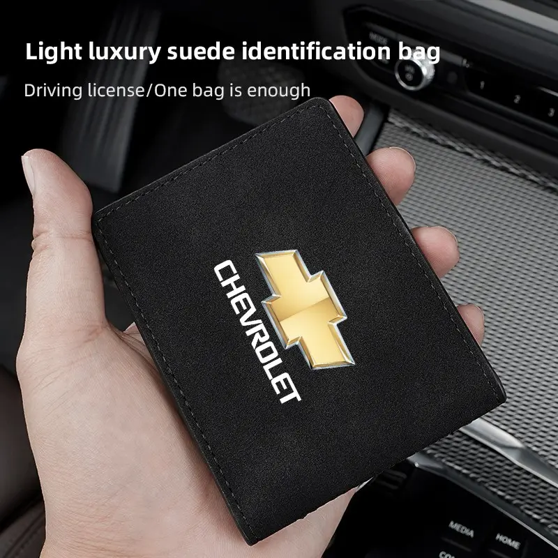 Driver License Holder Passport Car Driving Documents Business Id Pass Certificate Protective Cover For Chevrolet Corvette Montana TrailBlazer Silverado Traverse Camaro Suburban Equinox Bolt Cruze Malibu Colorado Trax SS Spark Captiva Onix Spin Impala