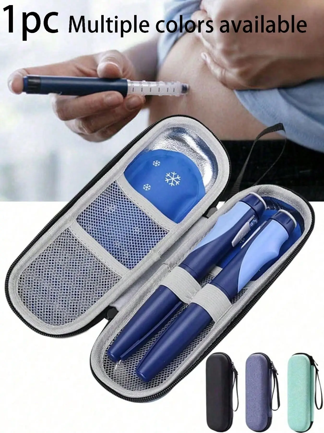 Multicolor Insulin Pen Case, Hard Shell Cooling Bag for Diabetes Supplies, Portable Insulin Cooler, Travel Storage for Diabetes Pens and Medications