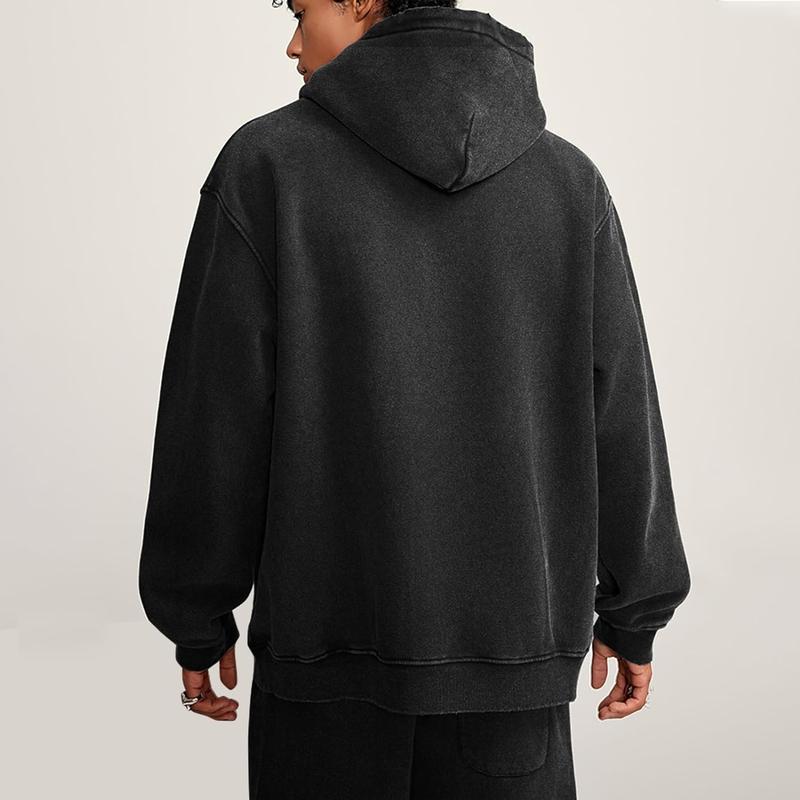 2 Pack Acid Wash Hoodie Oversized Vintage Hoodie Unisex Heavy Weight Hoodie Distress Hoodies for Men Women Couples