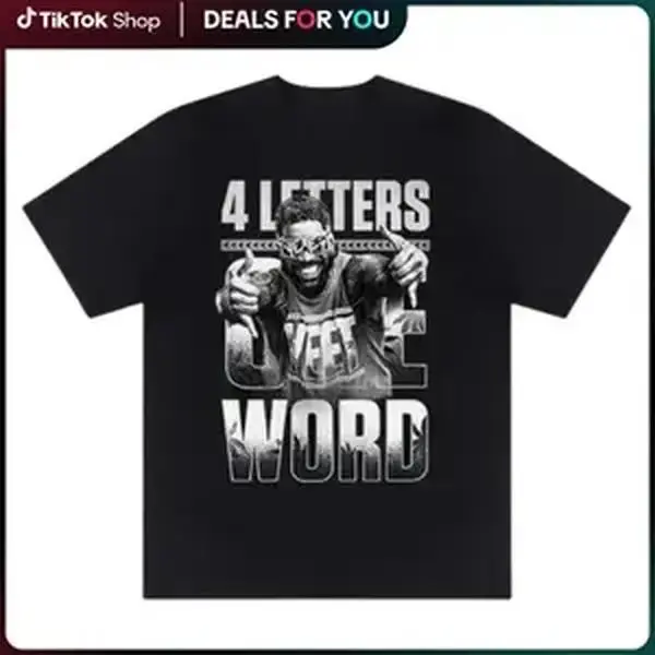 TeeArtopia Four Letters One Word Jey Uso Yeet Fan Unisex T-Shirt 100% Cotton Crewneck Casual Ideal for Everyday Wear Tropical Men's Gifts Streetwear Top