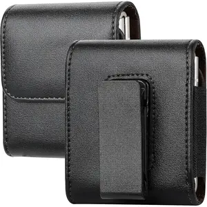 Samsung Galaxy Z Flip7/6/5/4 Flip Phone Waist Strap Case, 360° Rotating Leather Phone Bag with Belt Clip, Compatible with Motorola Razr