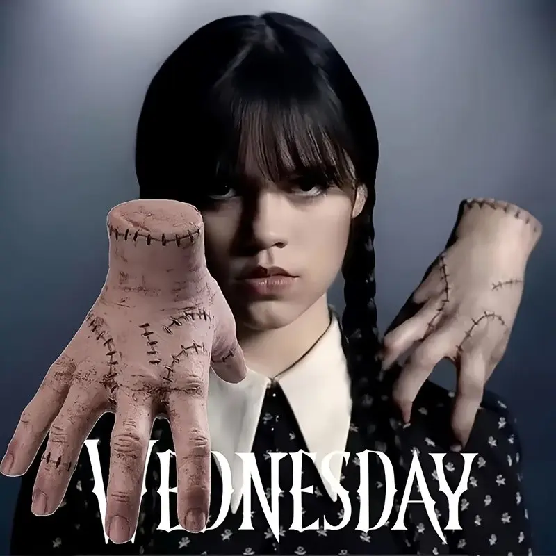 Wednesday Addams Dress Decoration, the Thing Hand, Halloween Party Props, Latex Fake Hand, Role Play Costume Accessory, Girl Horror Prop