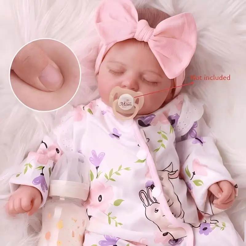 20-Inch Lifelike Reborn Doll, Handmade Collectible Art, Soft 3D Skin, Moveable Limbs, Visible Veins, Perfect Christmas and Birthday Gift