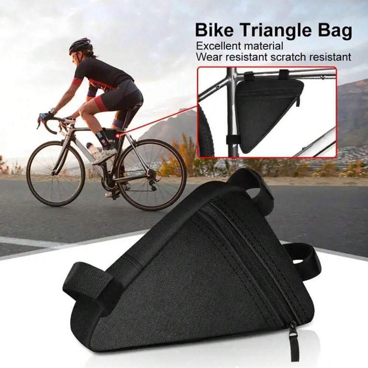 Mountain Bike Triangular Bag Bicycle Front Frame Handle Handbag Phone Bag Flashlight Bag Road Bike Triangular Bag Waterproof Bag