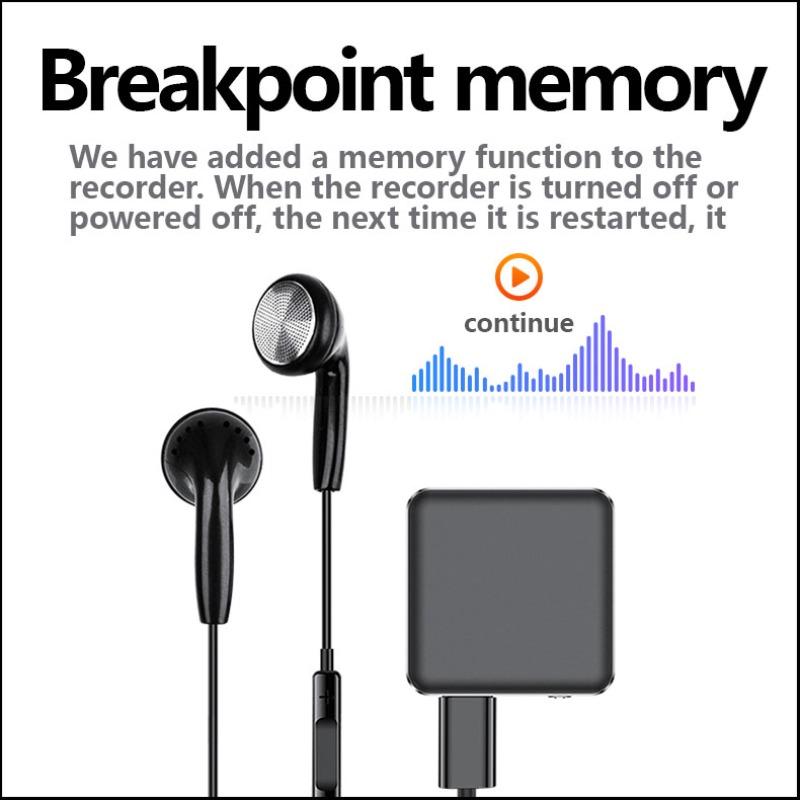 Portable Voice Recorder, Smart Voice Recorder, 1 Count Rechargeable Mini Voice Recorder, Voice Activated Recorder for Lectures Meetings Classes, Audio Recording Device