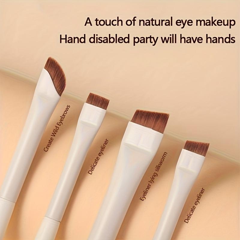 Angled Eyeliner, Eyebrow & Eyeshadow Brush Set, 6 Counts/set Portable Makeup Brush Kit with Soft Bristles, Professional Makeup Tools for Women, Brush Set Cosmetic Cosmetic Brushes