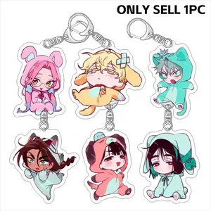 New Hot Korean Cartoon Chibi Keychain, Unisex Backpack Accessory, Luka Ivan Till Mizi Hyuna Sua Role Play Keychain, Fan Collection Gift, Key Chain Cute, Keychain Decor