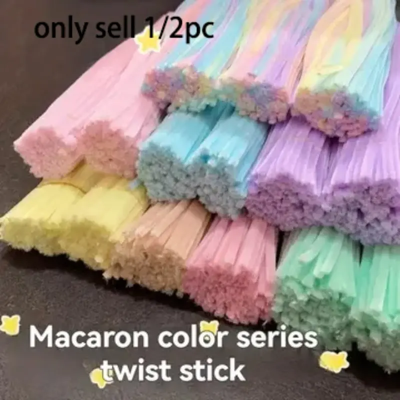 100/200 Pieces Pipe Cleaner Craft Set, DIY Craft Supplies, Flexible Plastic Macaron Twister Rods, Creative DIY Handmade Projects, Multiple Encrypted Colors, Handmade Crafts