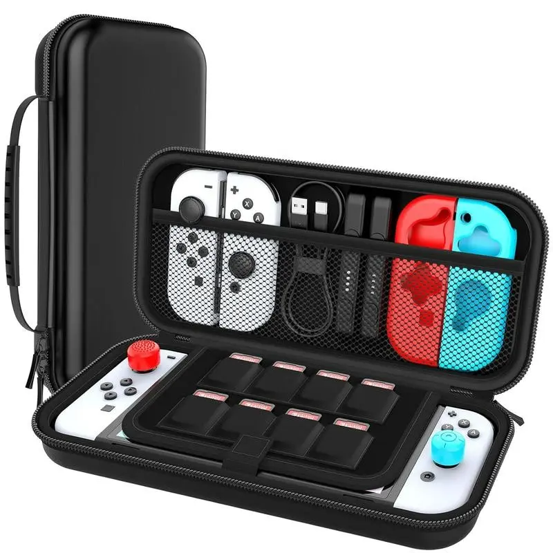 1pc Storage Protective Case for Nintendo Switch and New Switch OLED Console - Protective Hard Shell Portable Travel Case with Pockets, Can Store Accessories and Games