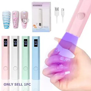LED Portable UV Nail Lamp with Digital Timer Display, USB Rechargeable Mini Curing Light for Gel Nails, Polish & Glue Hardening, Ideal for Home and Salon Use