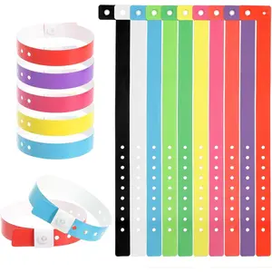 60 count Plastic Wristbands for Events, 10 Colors Neon Wrist Bands Colored  Bracelet Wristband for Events, Concerts, Carnivals, Nightclubs, Bars, Park Festivals