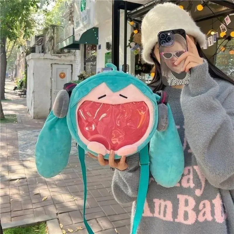 Anime Hatsune Miku Shoulder Bag Bemoe Uwa Luka Kaito Meiko Vocaloid Virtual Singer Cartoon Figure Kawaii Plushie Doll Girl Gift