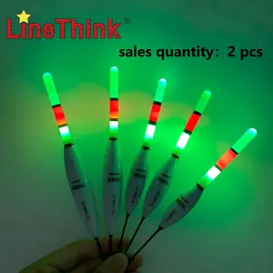 LineThink GAOL 2PCS Luminous Fishing Floats, LED Electronic Bobbers with 2PCS CR-425 Batteries, High Buoyancy Night Fishing Floats, Fishing Tackle Accessories, Fishing Equipment, Outdoor Fishing Supplies