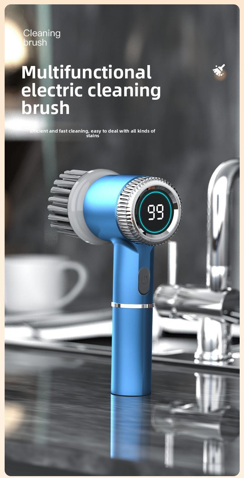 Multi - Function Kitchen Electric Cleaning Brush Wireless Automatic Scrubber for Dishes Pots and Pans Rechargeable Household Cleaning Tool