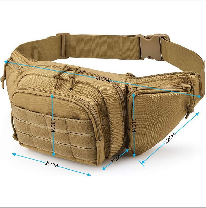 Outdoor Multifunctional Tactical Fanny Pack Invisible Cycling Running Sports Mountaineering Camping Anti-splashing Sports Fanny Pack