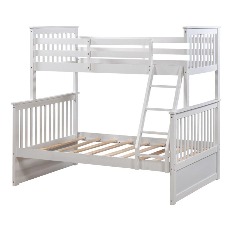 Twin Over Full Bunk Bed with Storage Drawers, Wooden Bunk Bed with Ladder and Safety Guard Rails,One bed for multiple purposes: it is a family bed, storage cabinet, and even a gaming paradise