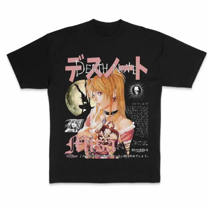 Misa Amane Death Note Graphic Tee – Vintage Anime Shirt, Unisex Manga Top, Trendy Streetwear Menswear & Womenswear for Casual, Party, Convention, and Anime Fans