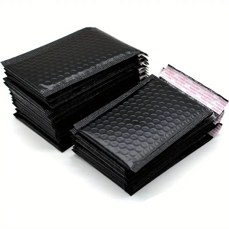100pcs 15cm x 18cm/ 5.9inch x 7inch Black Bubble Mailer Envelopes- Multi-Size Padded Shipping Bags for Secure Packaging- Ideal for Phones, Accessories, Electronics& Cosmetics