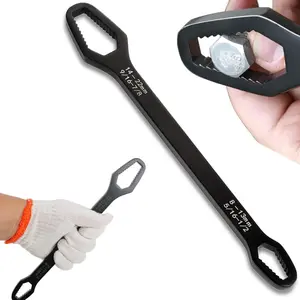 This Is What A Man's Tool Looks Like Universal Wrench Universal Adjustable Double-ended Wrench,8mm-22mm Self-Tightening lazy Wrench Repair Tools for Outdoor Riding Home Car Repair Tools, Chrome Vanadium Steel