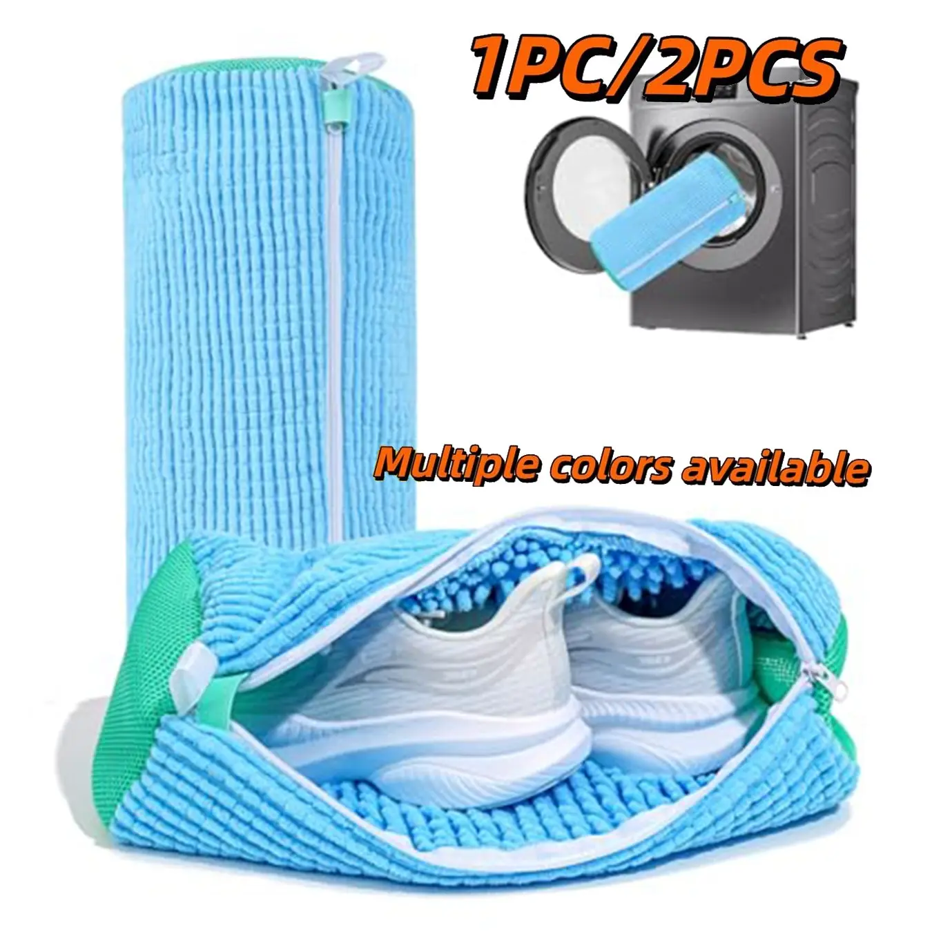 Reusable Zipper Laundry Net Bag, Extra Large Washable, Travel Shoe Storage, Portable Zipper Laundry Bag, Home Use, Home Goods