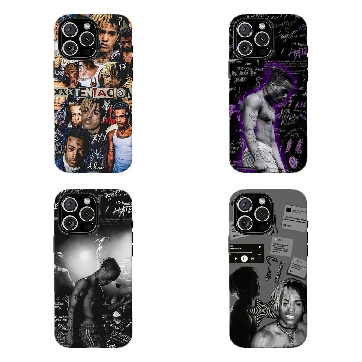 Vintage Hip Hop XXXTentacion Collage Phone Case,For iPhone 17 Pro Max 16 15 14 13 12 11 for Samsung S21 S22 S23 S24 S25 Phone Case,Perfect Gift for Fans