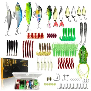 Fishing Lure Set, 1 Set Artificial Fishing Bait with Hook, Fishing Accessories for Outdoor Fishing, Fishing Supplies for Fishing Enthusiasts, Fishing Lures Kit, Fishing Tool Kit, Fishing Equipment