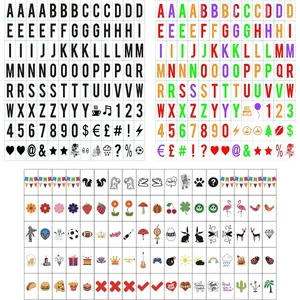 Premium New Edition A4 Cinematic Lightbox 293-Piece Letter & Symbol Set, Plastic Lightbox Decor for Festive Parties, Weddings, Christmas
