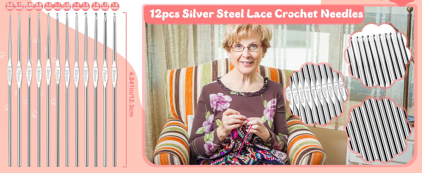 Crochet Kits for Beginners with Yarn, Learn to Crochet Set Included Crochet Hooks Supplies DIY Tools,Crocheting Kit for Adults Kids with Portable Green Leaves Bag