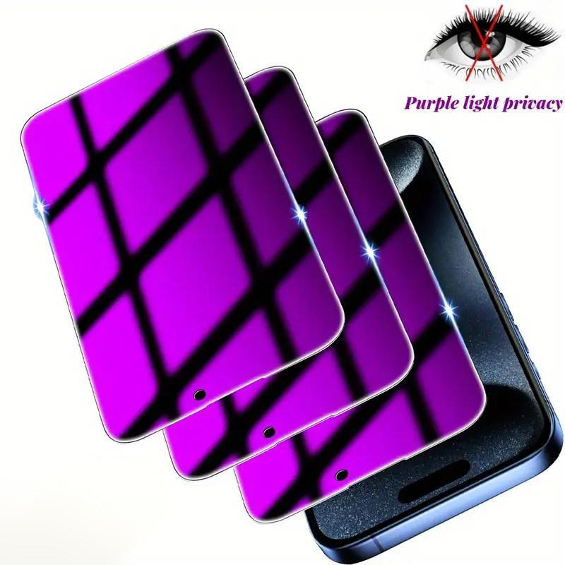 Privacy Phone Screen Protector, 3 Counts Anti-scratch Durable Phone Screen Protective Film, Phone Accessories Compatible with iPhone 16 15 14 13 12 11 Pro Max, Cover, Protection