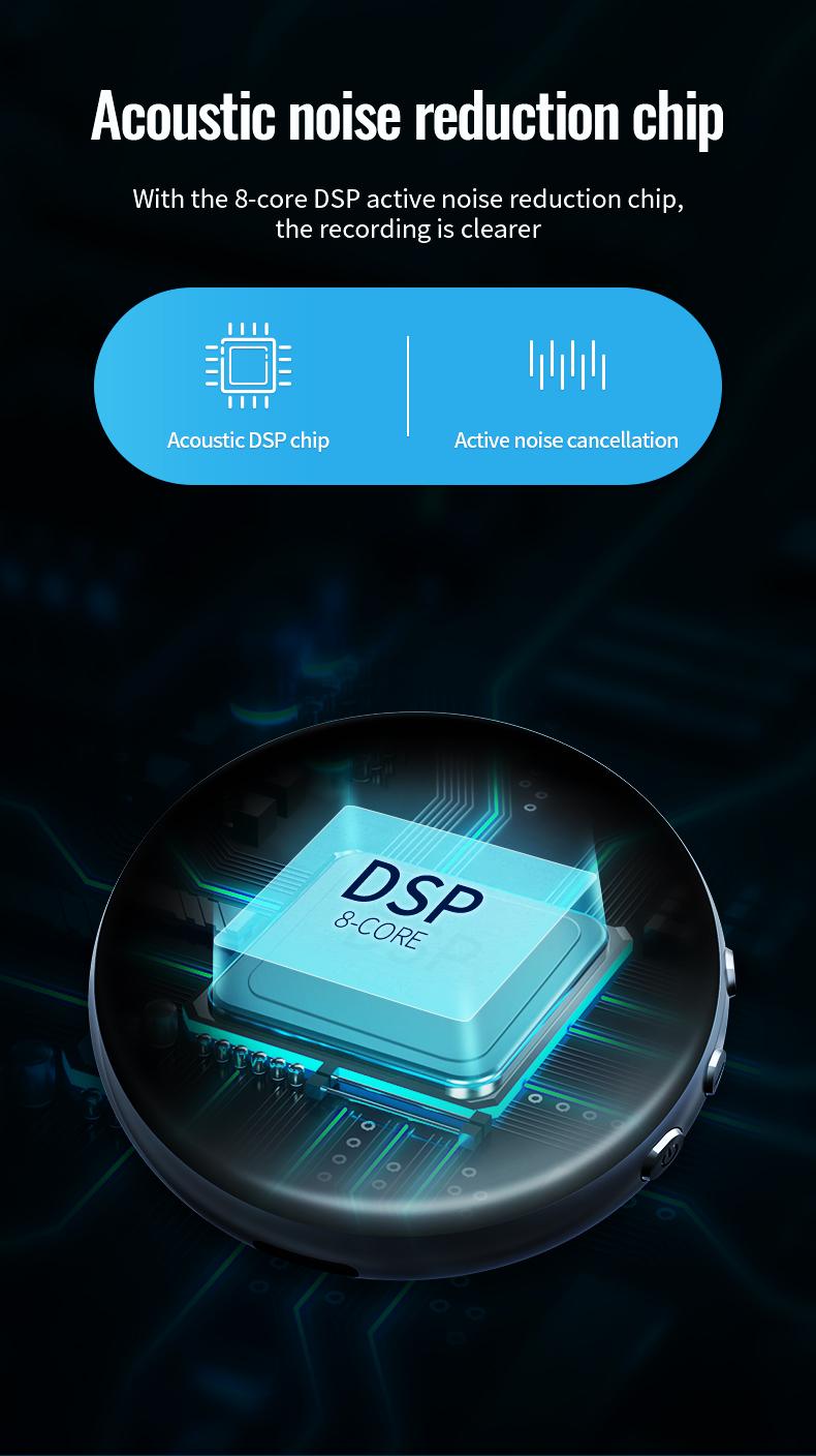 Magnetic Digital Voice Recorder + Voice Activated Recorder, Compact Audio Recorder, Audio Recording Device, Grabadora de Audio Digital Usb Wireless Portable Mini Headsets