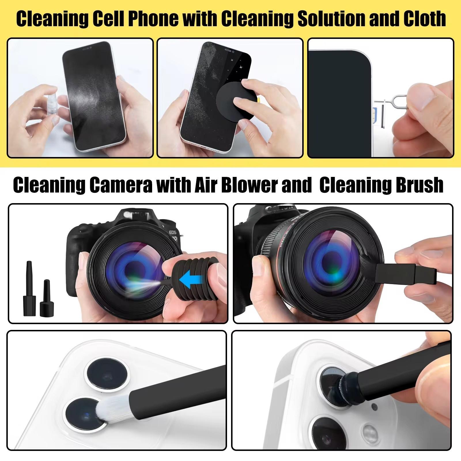 Multifunctional Digital Camera Lens Cleaning Tool Set, Camera Cleaner, Phone and Earphone Cleaning Brush, Computer Mechanical Keyboard Deep Cleaning Brush, Laptop Cleaner